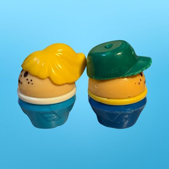 4 Vintage 80s Little Tikes Chunkie Toddle Tots Family Mom, Dad Green Cap, Kids - Picture 3 of 6